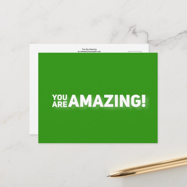Vous êtes extraordinaire ! carte postale (Devant/Arrière en situation)