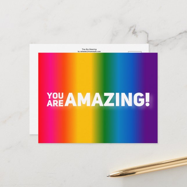Vous êtes Extraordinaire ! carte postale (Devant/Arrière en situation)