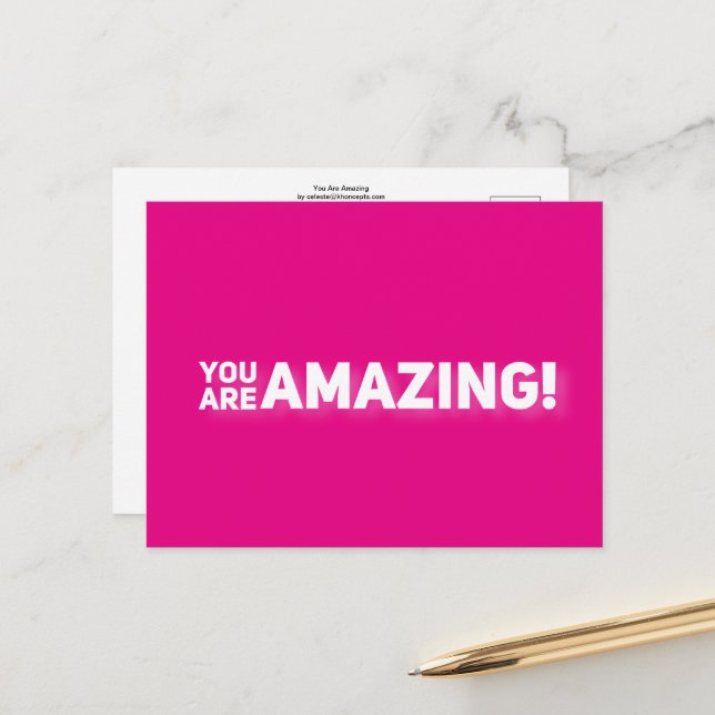 Vous êtes extraordinaire ! carte postale (Devant/Arrière en situation)