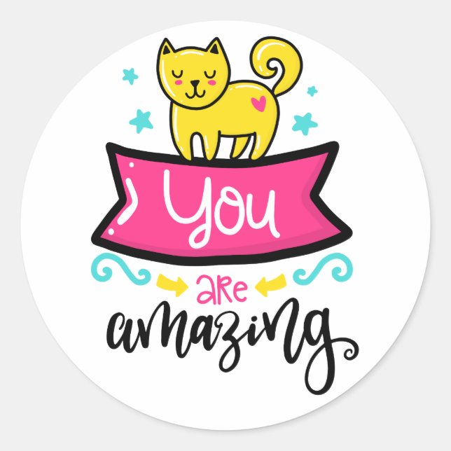 Vous êtes Extraordinaire Kitty Cat Sticker Set (Devant)