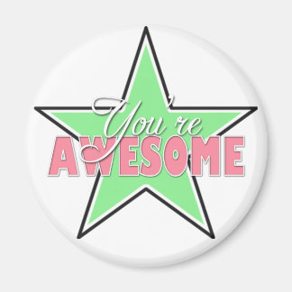 Vous êtes fantastique - Magnet Green & Pink Star