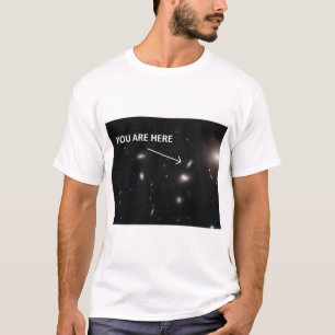 Vous êtes ici, t-shirt de galaxie en grappe