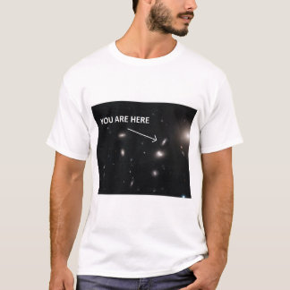 Vous êtes ici, t-shirt de galaxie en grappe