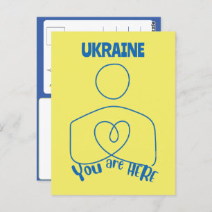 Vous Êtes Ici : Ukraine, Carte Postale Personnalis