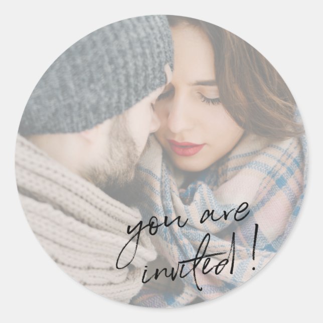 Vous êtes Invité Photo Sticker (Devant)