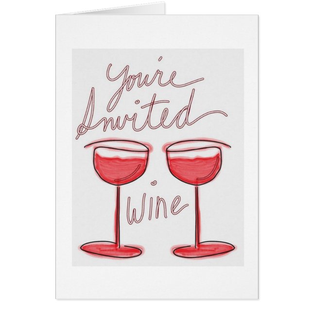Vous êtes invité pour la carte RSVP drôle de vin (Devant)