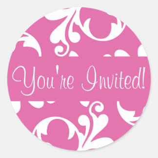 Vous êtes Invited Leaf Flourish Envelope Sticker S