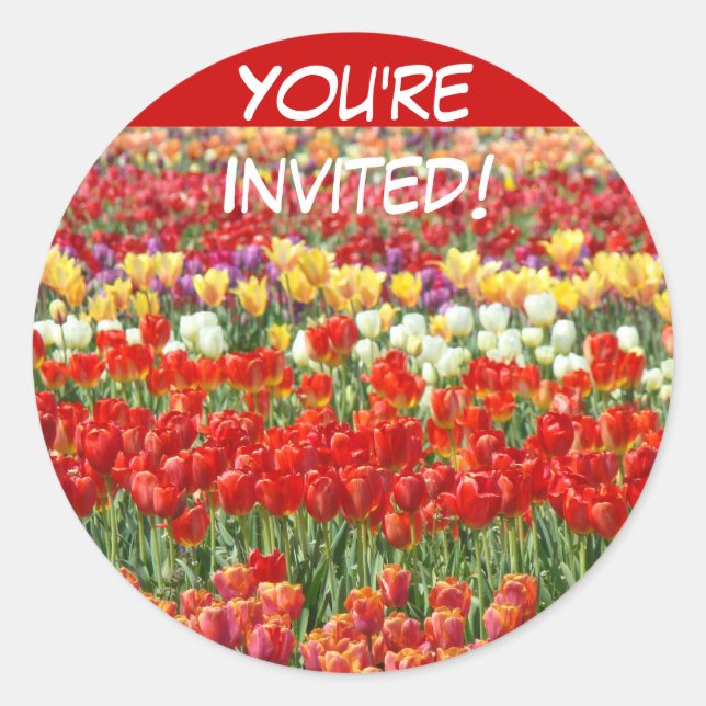 Vous êtes invités ! autocollants Invitations Envel (Devant)