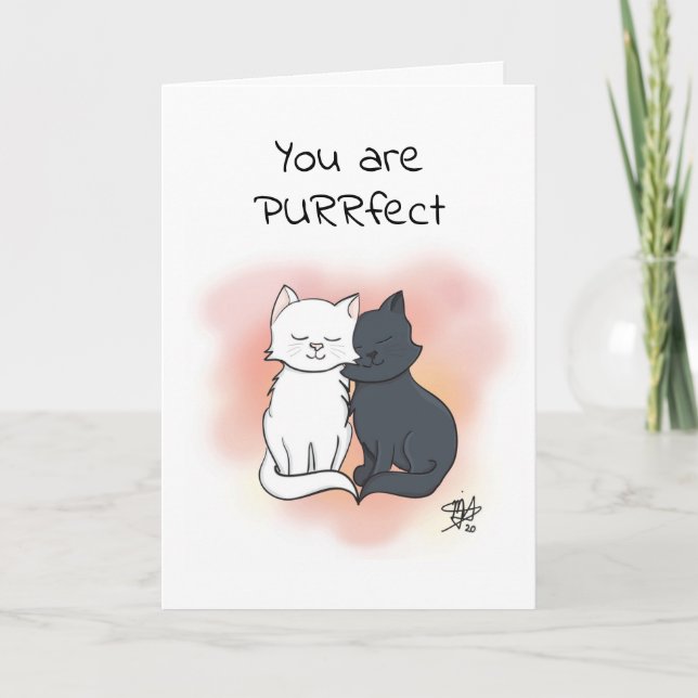 Vous êtes la carte de Saint-Valentin des chats de  (Devant)
