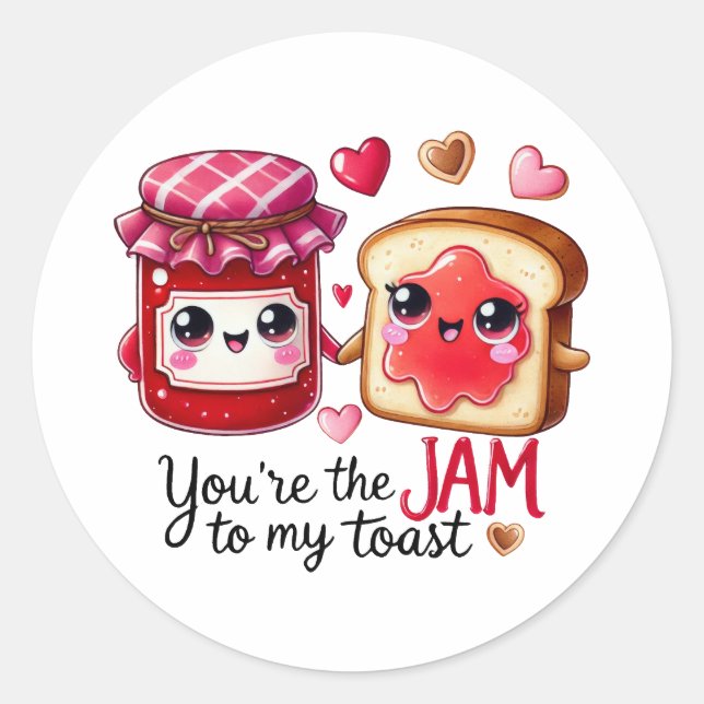 Vous êtes la confiture à mon toast - Stickers (Devant)