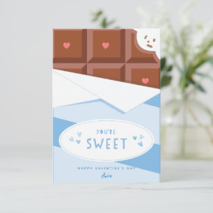 Vous êtes la jolie carte de la Saint Valentin Bleu