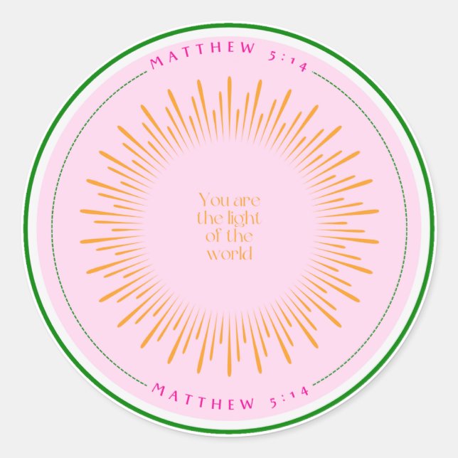 Vous êtes la lumière du monde autocollant (Devant)