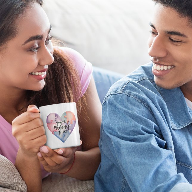 Vous êtes la pièce manquante Puzzle Mug (Let someone know how much you love them with this, "You're the missing piece" puzzle mug! )