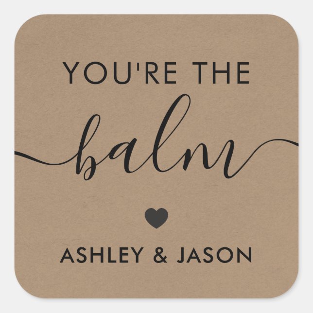 Vous êtes l'autocollant Balm, Étiquette de baume à (Devant)