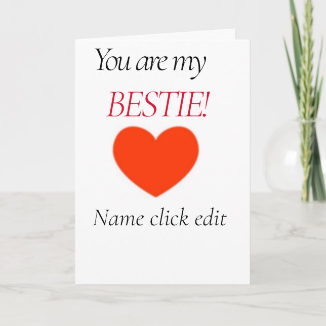 VOUS ÊTES MA BESTIE Carte de voeux pliée 5" x 7" (Devant)