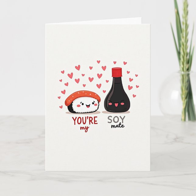 Vous êtes ma carte d'amour de sushi SoyMate (Devant)
