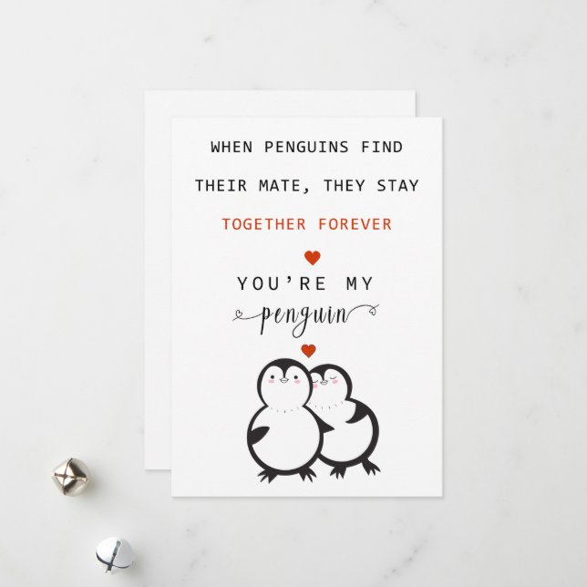 Vous êtes ma carte de voeux de Saint-Valentin (Devant/Arrière en situation)