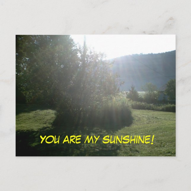 VOUS ÊTES MA carte postale SOLEIL (Devant)