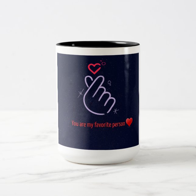 "Vous êtes ma personne préférée" Mug en céramique (Centre)