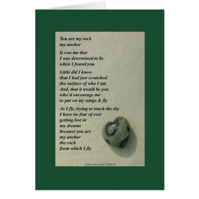 Vous êtes ma roche… (Devant)