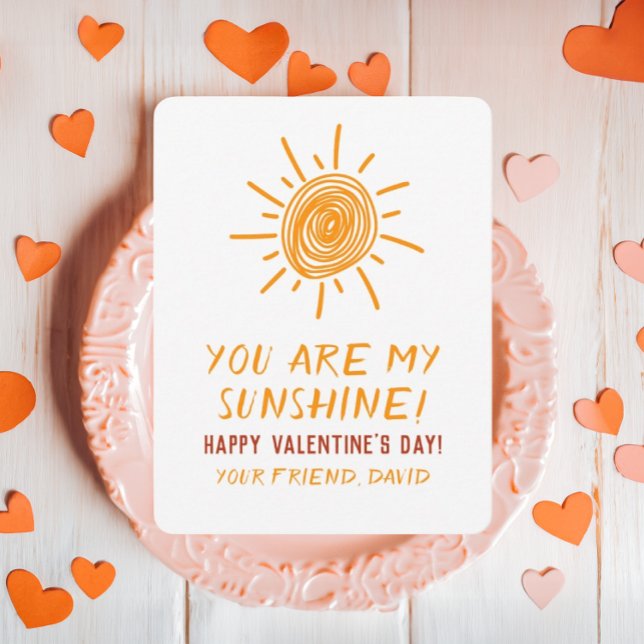 Vous Êtes Ma Sunshine Sun Dessin Carte Valentine (Créateur téléchargé)