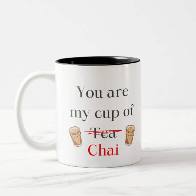 Vous êtes ma tasse de thé chai tasse design (Gauche)
