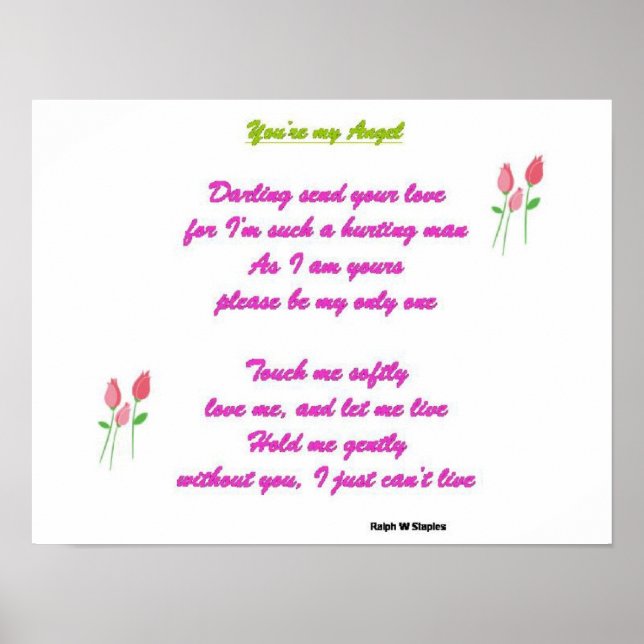 Vous êtes mes affiches romantiques-anges (Devant)