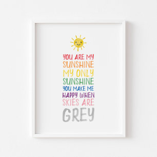 Vous êtes mon affiche d'aquarelle solaire