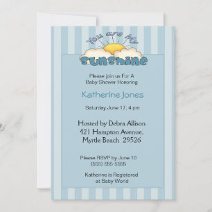 Vous Êtes Mon Baby shower Sunshine Invitation