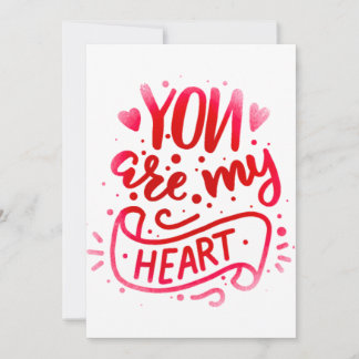 "Vous êtes mon coeur : une carte d'amour"