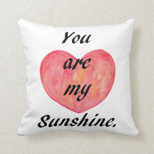 Vous êtes mon coussin d'art de coeur de carreau d