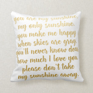 Vous êtes mon coussin de textes de soleil