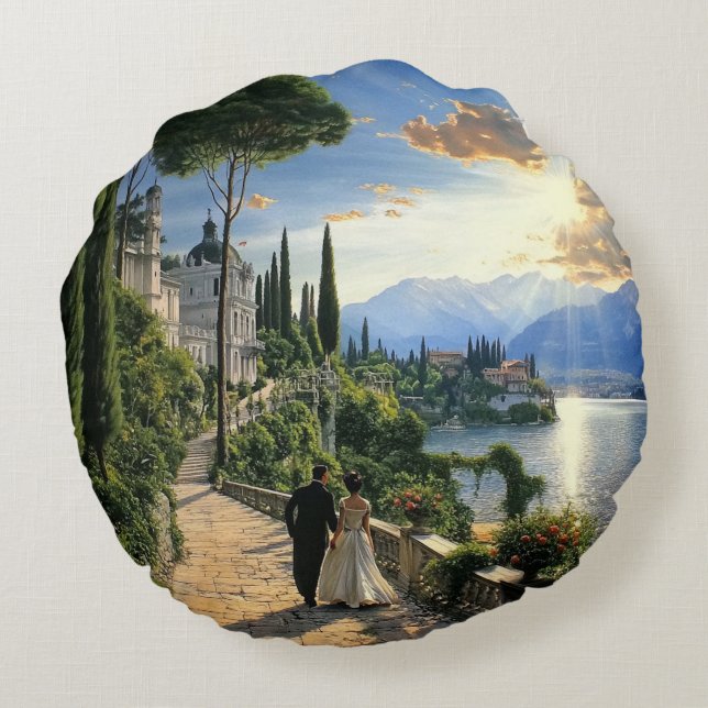 Vous êtes mon Coussin Valentine Round (Dos)