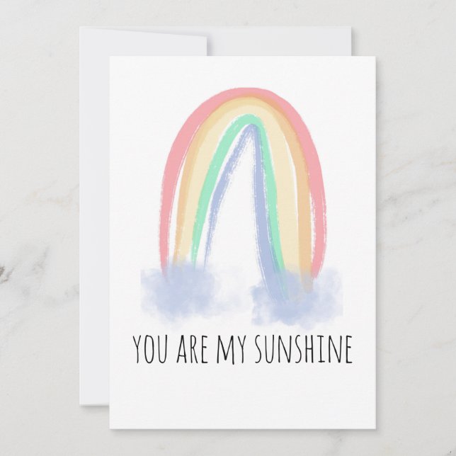 Vous êtes mon eau de soleil aquarelle arc-en-ciel  (Devant)