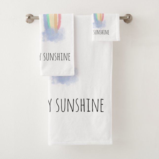 Vous êtes mon eau de soleil aquarelle arc-en-ciel  (En situation)