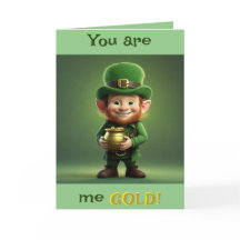 Vous êtes mon jour de la Saint-Patrick Carte d'or
