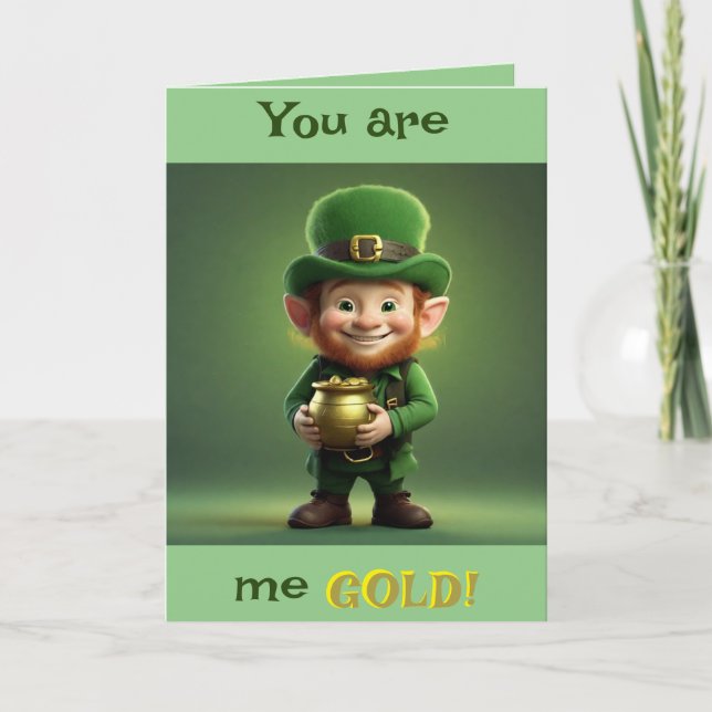 Vous êtes mon jour de la Saint-Patrick Carte d'or (Devant)