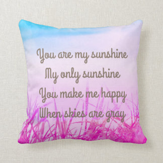 Vous êtes mon soleil, coussin romantique