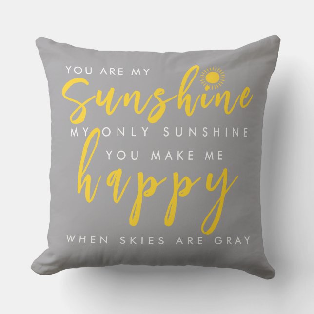 Vous êtes mon soleil Maman Coussin de jet (Recto)