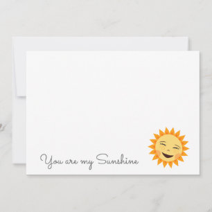 Vous êtes mon soleil soleil mignon cartes pour not