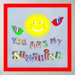 Vous Êtes Mon Sunshine Cute Nursery Decor Poster