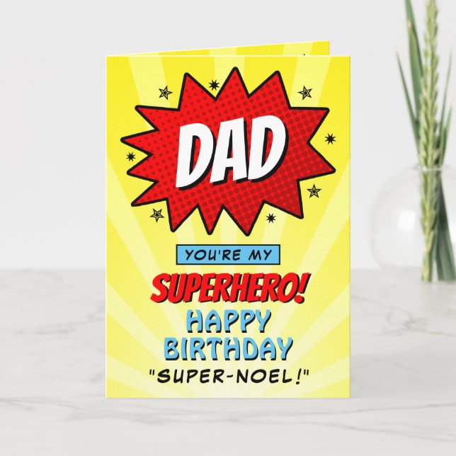 Vous êtes mon Superhero Papa Anniversaire 2 Carte  (Devant)