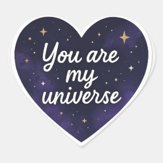 Vous êtes mon univers – Autocollant cœur de galaxi
