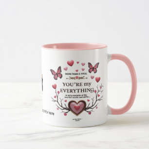Vous êtes My Everything - Papillon Coeur Love Mug