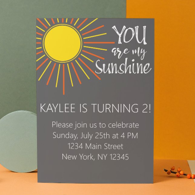 Vous êtes My Sunshine Anniversaire Invitation (Créateur téléchargé)