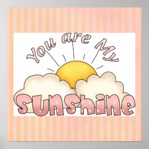 Vous êtes My Sunshine Baby Girl Art Print Poster