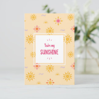 Vous êtes My Sunshine Flat Carte de remerciements