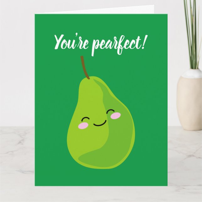 Vous êtes parfaite carte de vœux de poire verte dr (Devant)