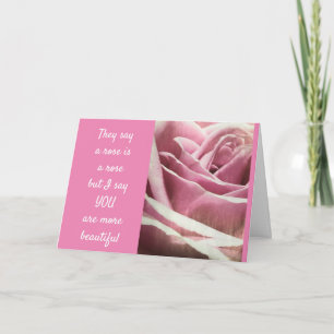 VOUS ÊTES PLUS BEAU QU'UNE CARTE D'AMOUR ROSE