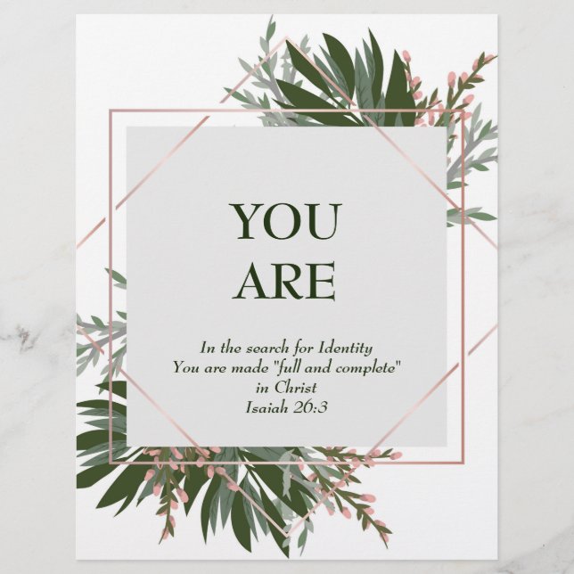 Vous Êtes (Poème) Papier Satin (Devant)